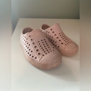 Native pink slip on shoes